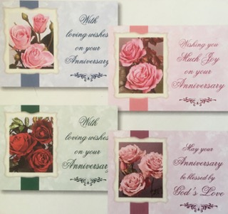 Anniversary Cards - A Beautiful Anniversary - Set of 4